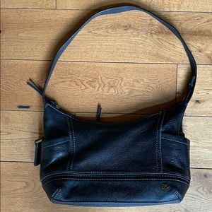 The Sak black pebble leather hand bag like new